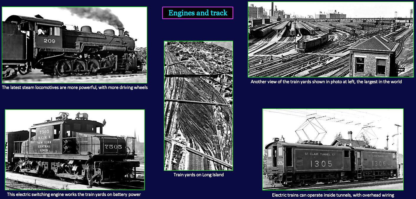 Electric trains and train yards, 1930